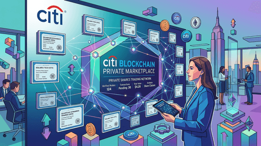Citi Lança Mercado Blockchain para Ações de Empresas Privadas