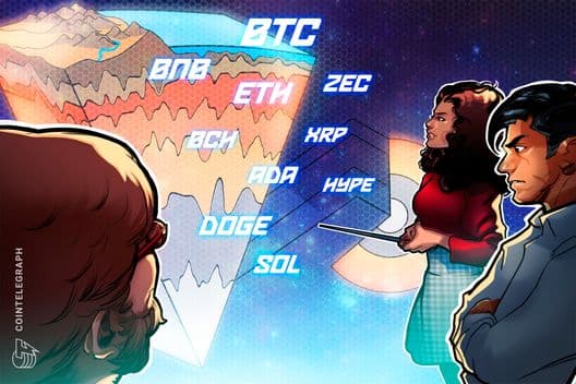 Previsões de Preços 22/05: BTC, ETH, BNB, XRP, SOL, DOGE, HYPE, ADA, ZEC, BCH