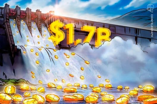 Fundos de Cripto Registram Saídas de $1,7 Bilhão, a Maior desde Novembro de 2022