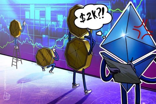 Ethereum pode cair abaixo de US$ 2 mil, indicam padrões técnicos e on-chain